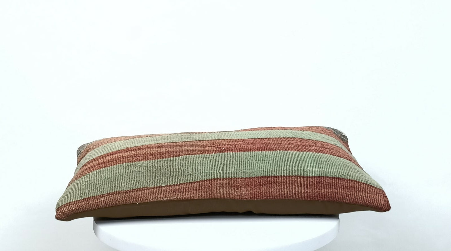 Turkish Cushion Cover 8x16 Handmade Vintage Boho Ethnic Throw Pillow Case E358