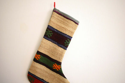  Kilim Christmas Stocking, Rug Christmas Socks, Christmas Decoration, S43