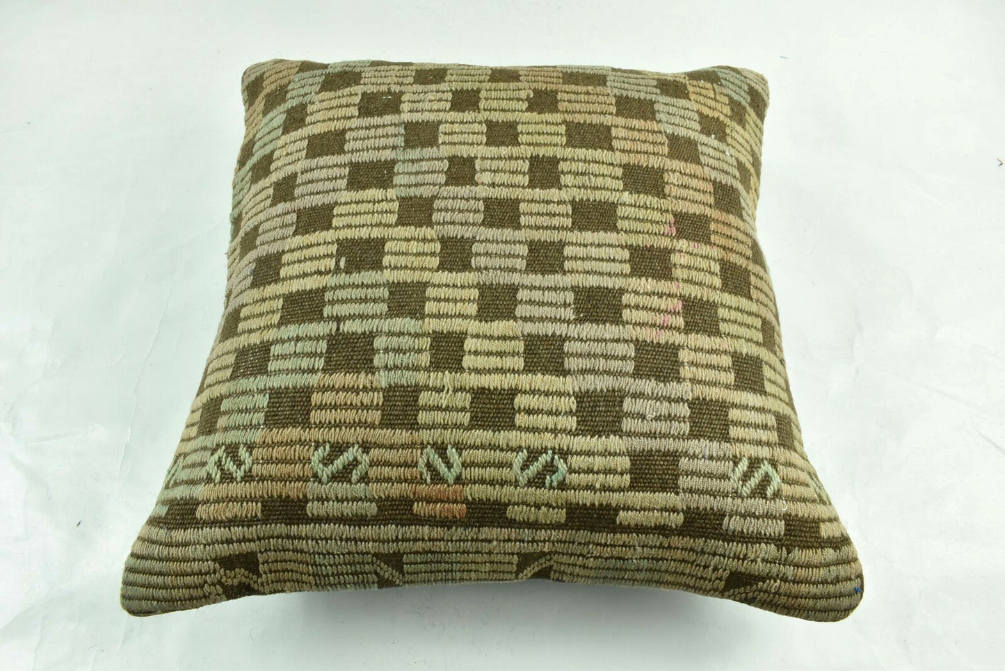 20x20 Kilim Pillow Cover Handmade Vintage Oushak Kilim Cushion Cover A1925