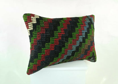 Kilim Cushion Cover 16x24 Throw Pillow Cover Decorative Handmade Lumbar E1262