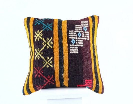 16x16 Ethnic Vintage Turkish Rug Pillow Cover Home Decorative Boho Cushion E817