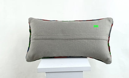 Turkish Cushion Cover 8"x16" Handmade Vintage Boho Ethnic Throw Pillow Case 2618