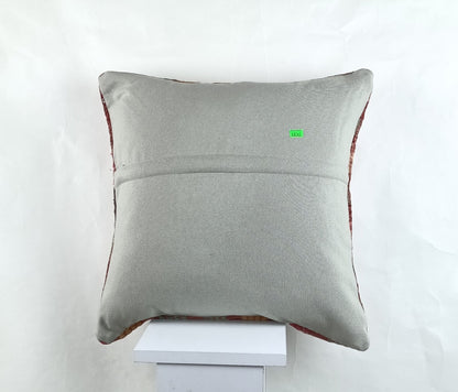 18"x18" Kilim Pillow Cover  Handmade Turkish Vintage Cushion Tribal Lumbar 2641