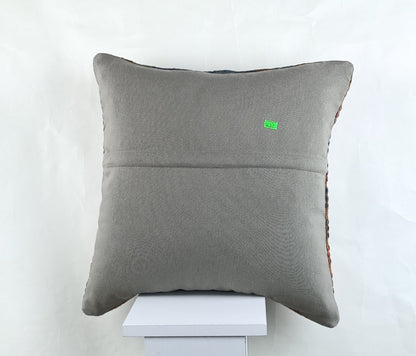 18"x18" Kilim Pillow Cover  Handmade Turkish Vintage Cushion Tribal Lumbar 2637