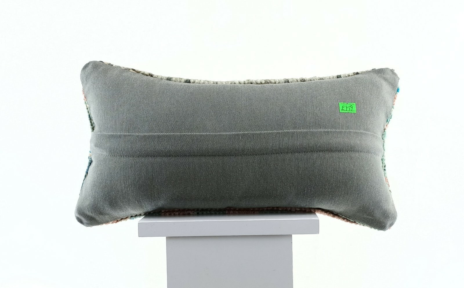 Anatolian Traditional Kilim Lumbar Pillow 8x16 Handmade Tribal Throw Pillow E759