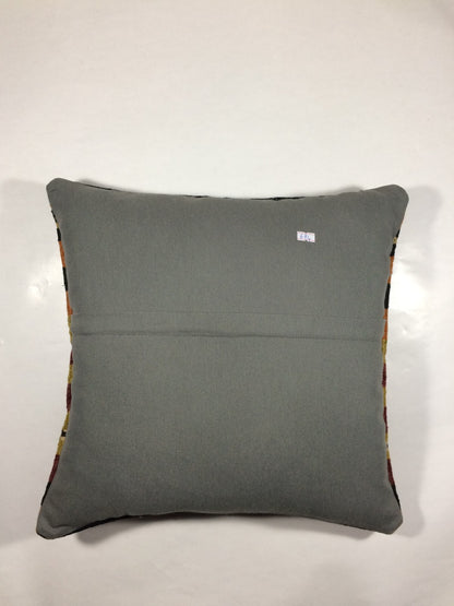 18"x18" Kilim Pillow Cover  Handmade Turkish Vintage Cushion Tribal Lumbar 694