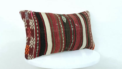 8"x16" Kilim Pillow Cover Turkish Boho Ethnic Sofa Couch Lumbar Cushion  A203