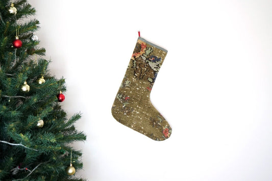 Vintage Christmas Decoration Kilim Christmas Stocking  Xmas Santa Socks S378