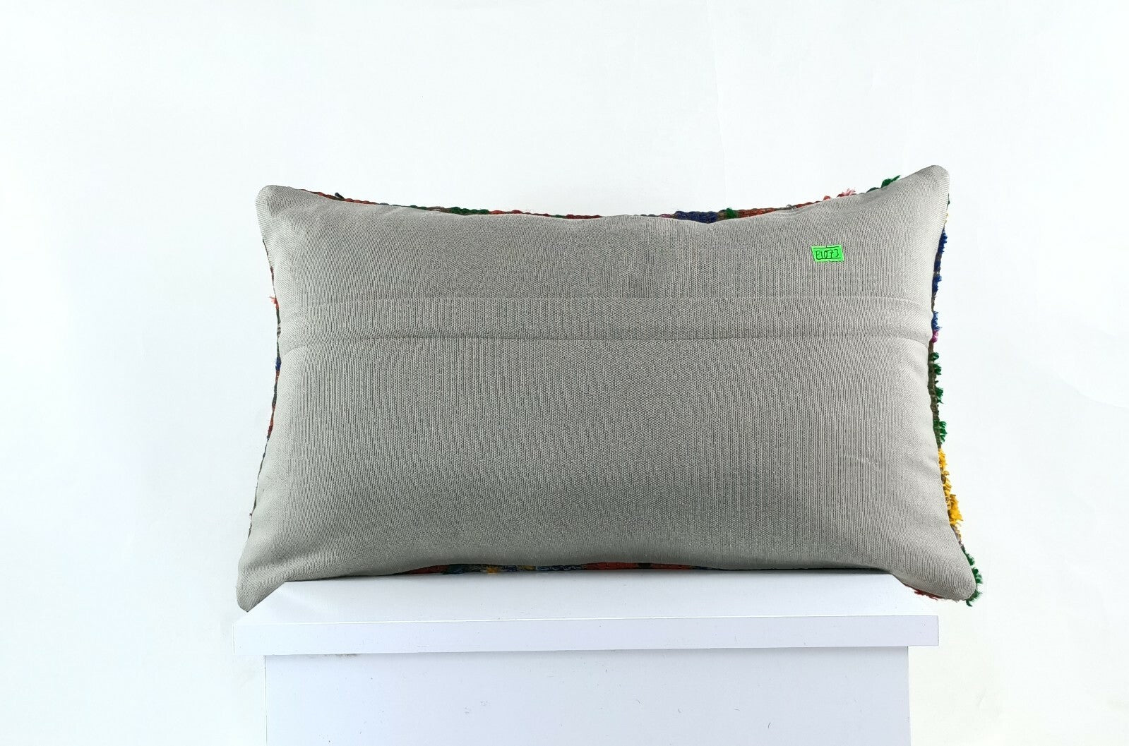 Kilim Pillow Cover 12x20 Handmade Turkish Rug Boho Ethnic Lumbar Cushion E1073