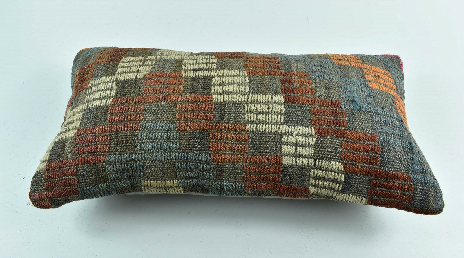 Kilim Lumbar Pillow Cover 10x20 Decorative Sofa Couch Handmade Cushion A1767