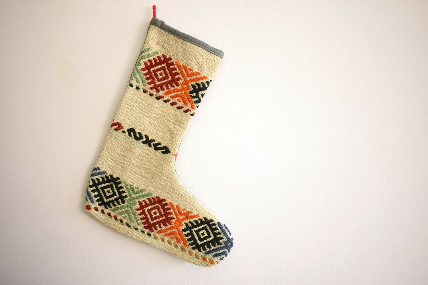  Kilim Christmas Stocking, Rug Christmas Socks, Christmas Decoration, S44