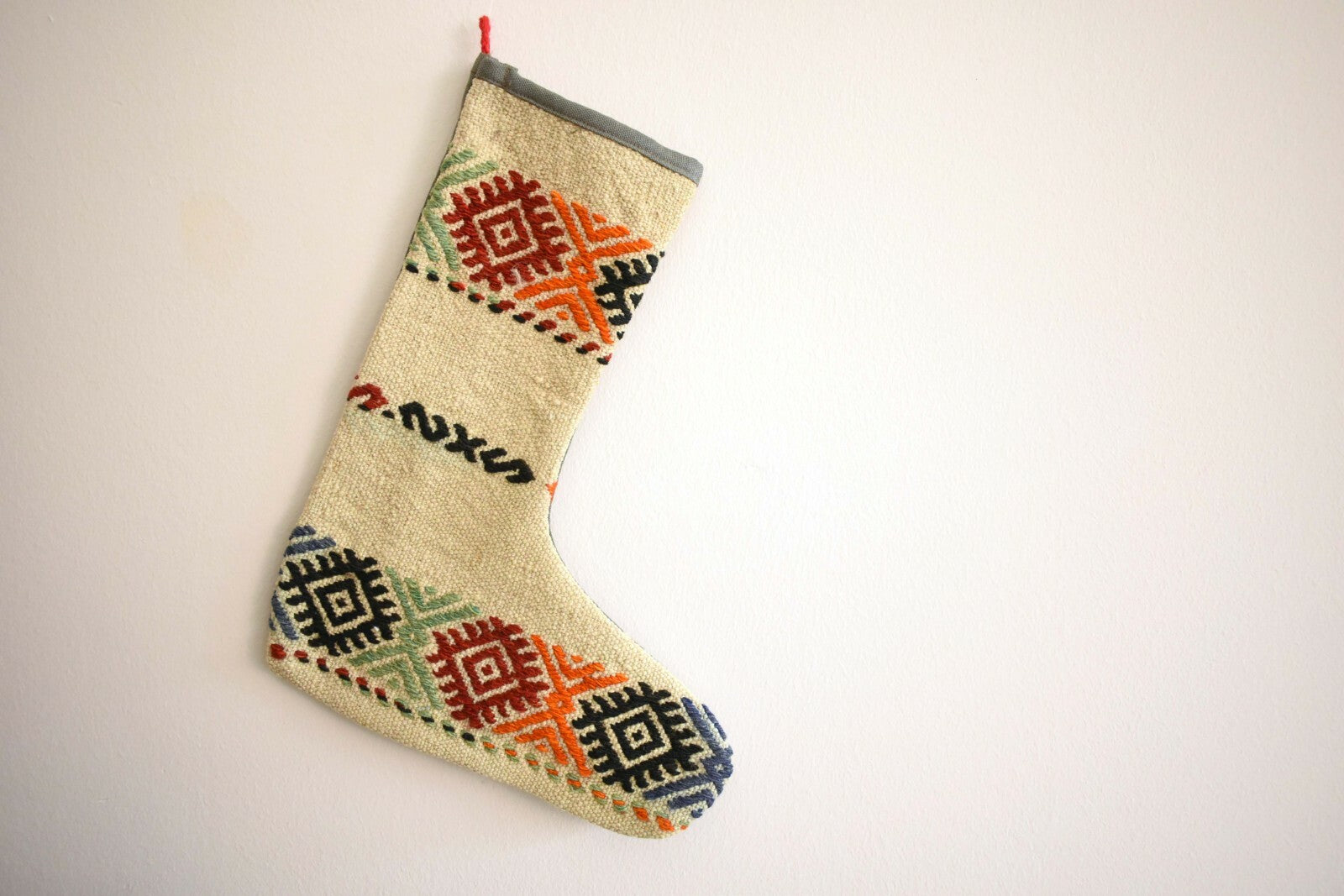  Kilim Christmas Stocking, Rug Christmas Socks, Christmas Decoration, S44
