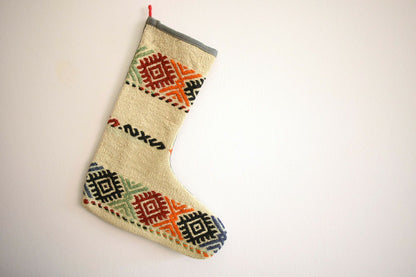 Kilim Christmas Stocking, Rug Christmas Socks, Christmas Decoration, S44
