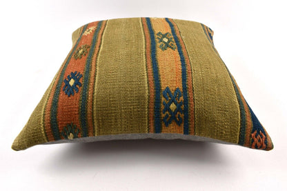 20x20 Kilim Pillow Cover Handmade Vintage Oushak Kilim Cushion Cover 4701