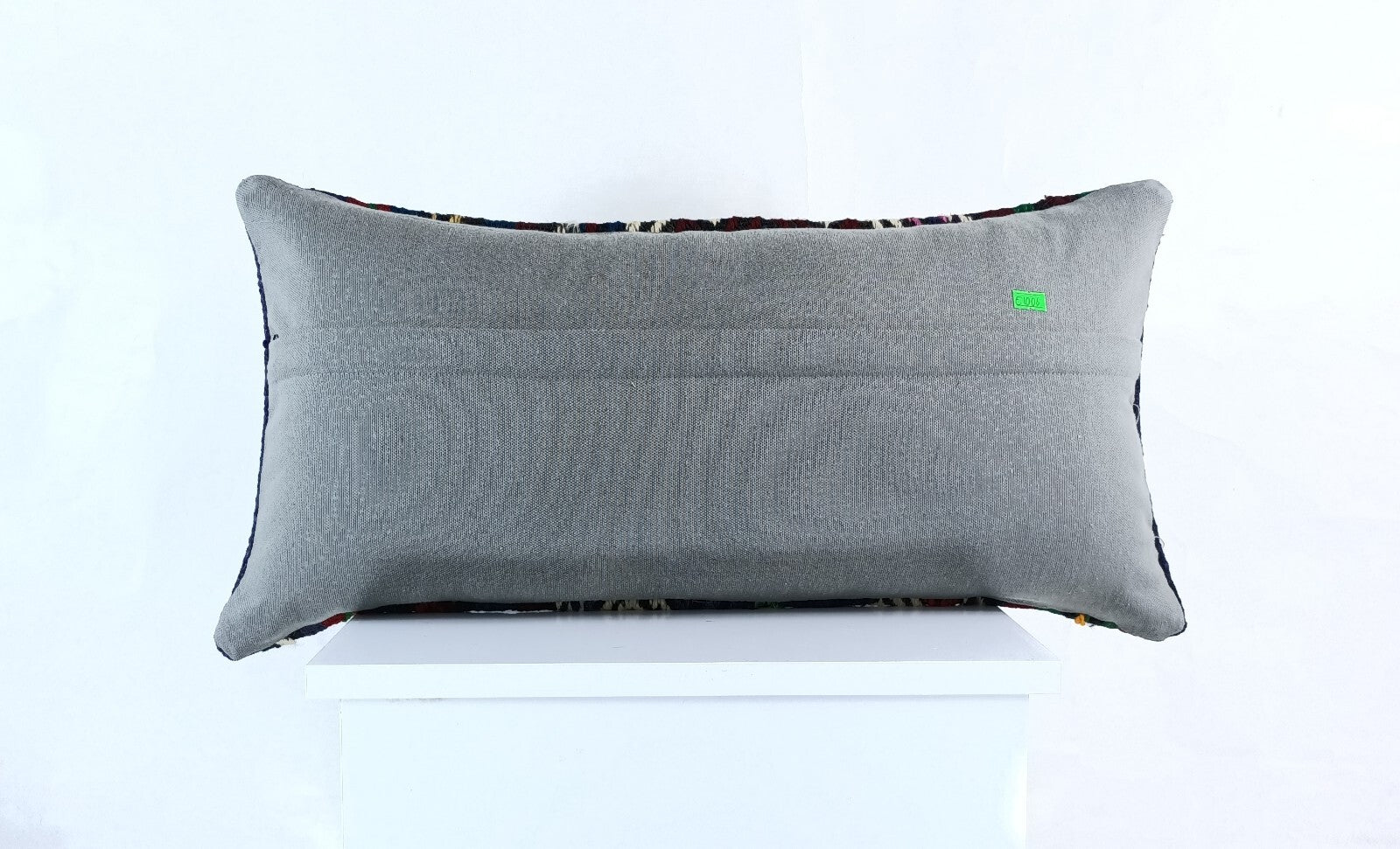 Handmade Turkish Kilim Pillow Cover 12x24 Ethnic Boho Sofa Lumbar Cushion E1006