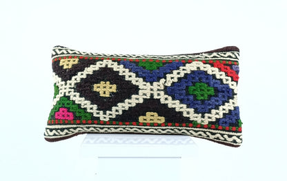 Turkish Cushion Cover 8"x16" Handmade Vintage Boho Ethnic Throw Pillow Case 1873