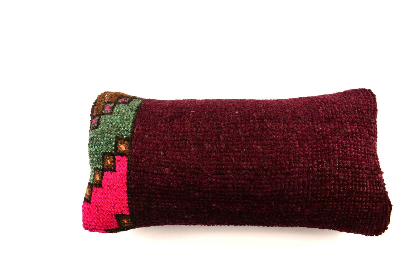 8x16 Kilim Pillow Cover Vintage Tribal Oushak Kilim Ethnic Lumbar Cover A2996