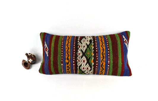 12x24 Kilim Pillow Cover Tribal Decorative Vintage Turkish Cushion Cover A2663