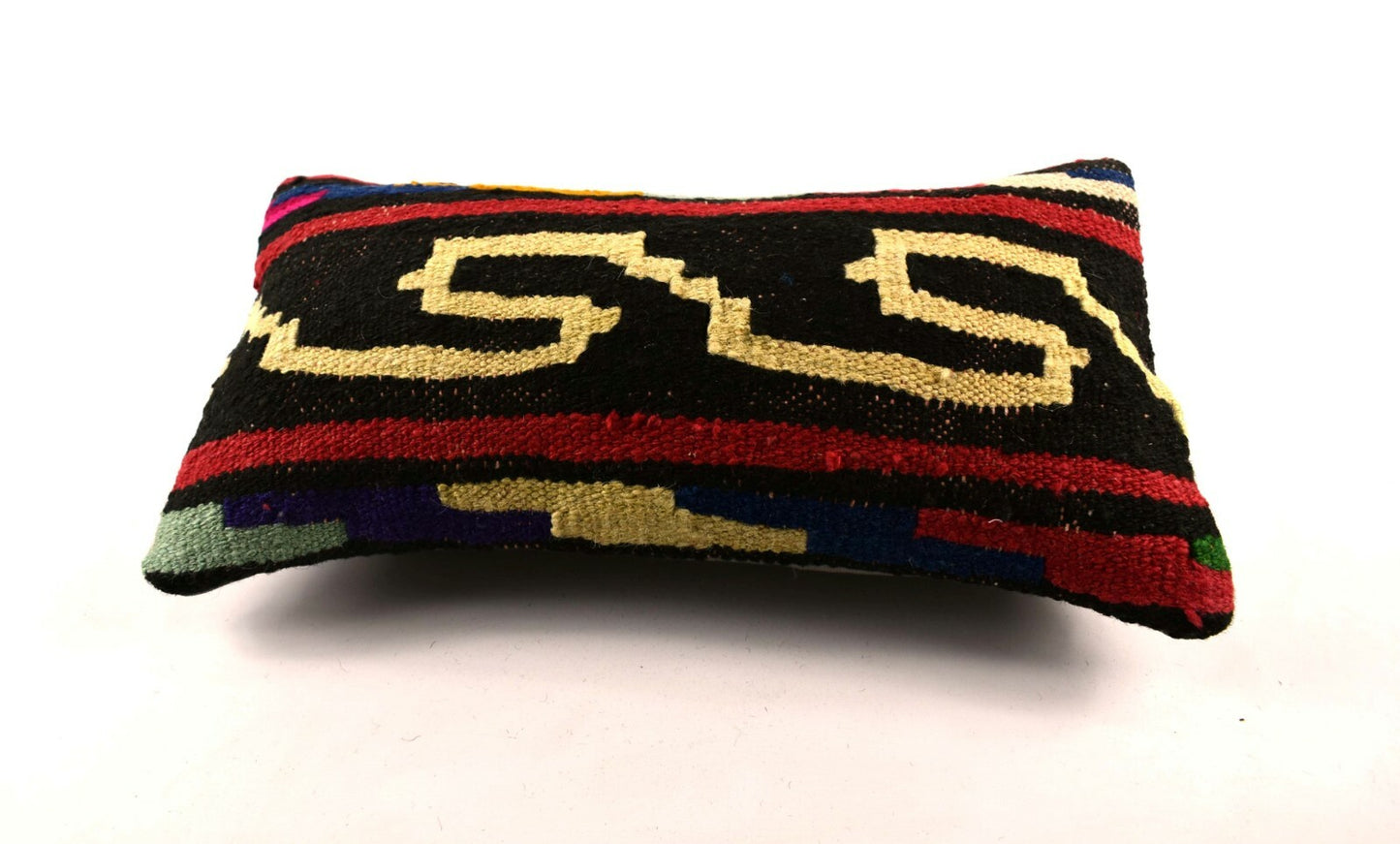 8x16 Kilim Pillow Cover Vintage Tribal Oushak Kilim Ethnic Lumbar Cover A2984