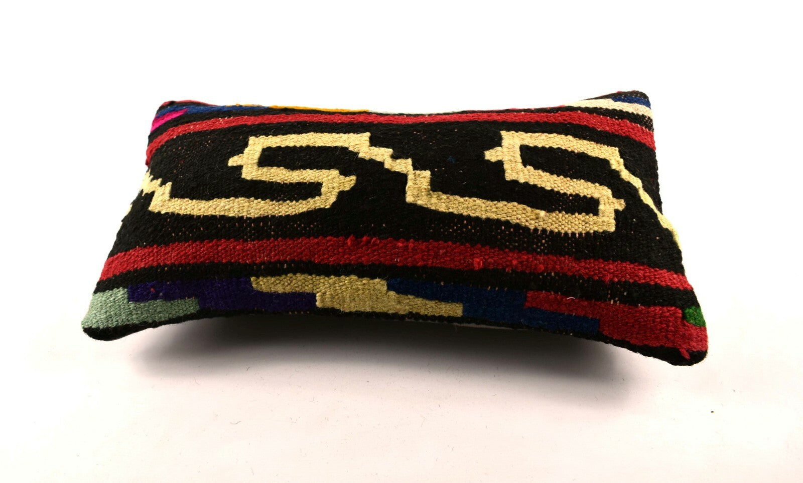 8x16 Kilim Pillow Cover Vintage Tribal Oushak Kilim Ethnic Lumbar Cover A2984