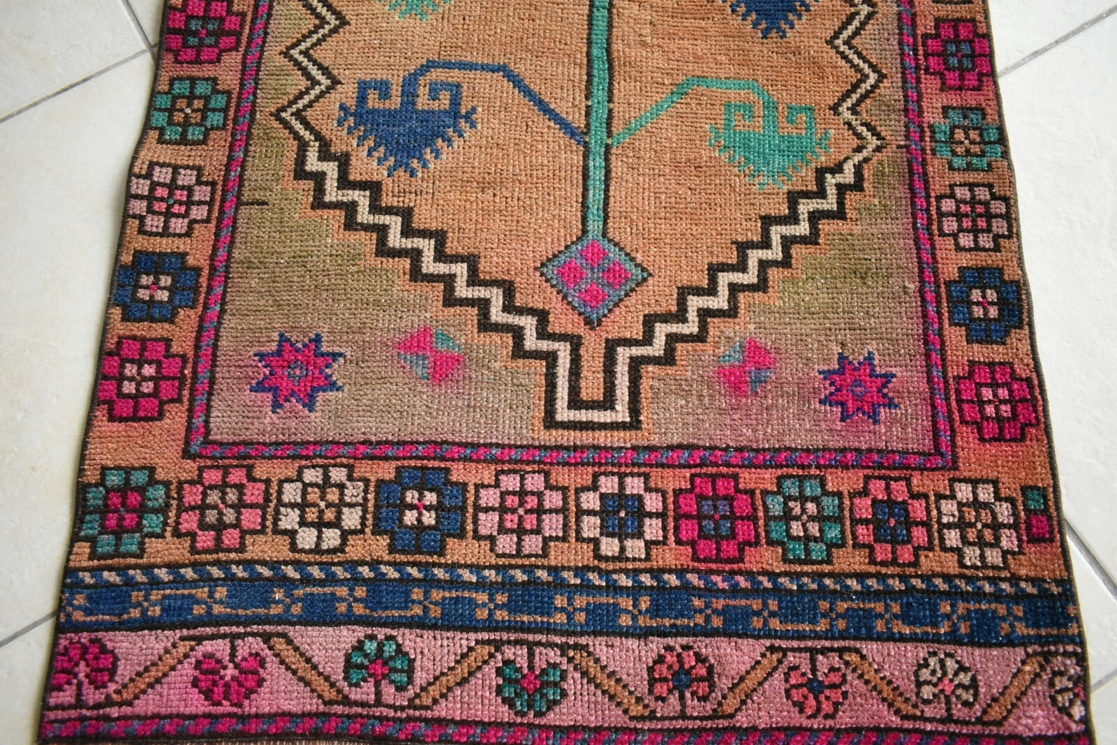 Long Turkish Runner 5.6x2.4 ft Vintage Runner Hallway Runner Handwoven Rug R33