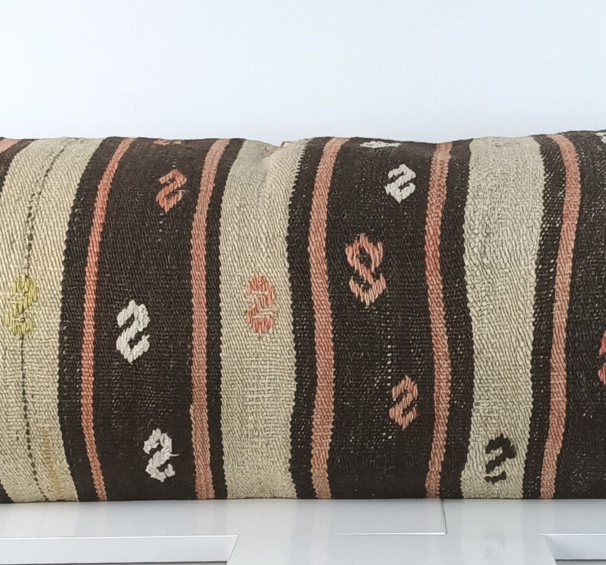 Extra Large Kilim Pillow Cover 16x48 Handmade Ethnic Boho Oriental Lumbar A1569