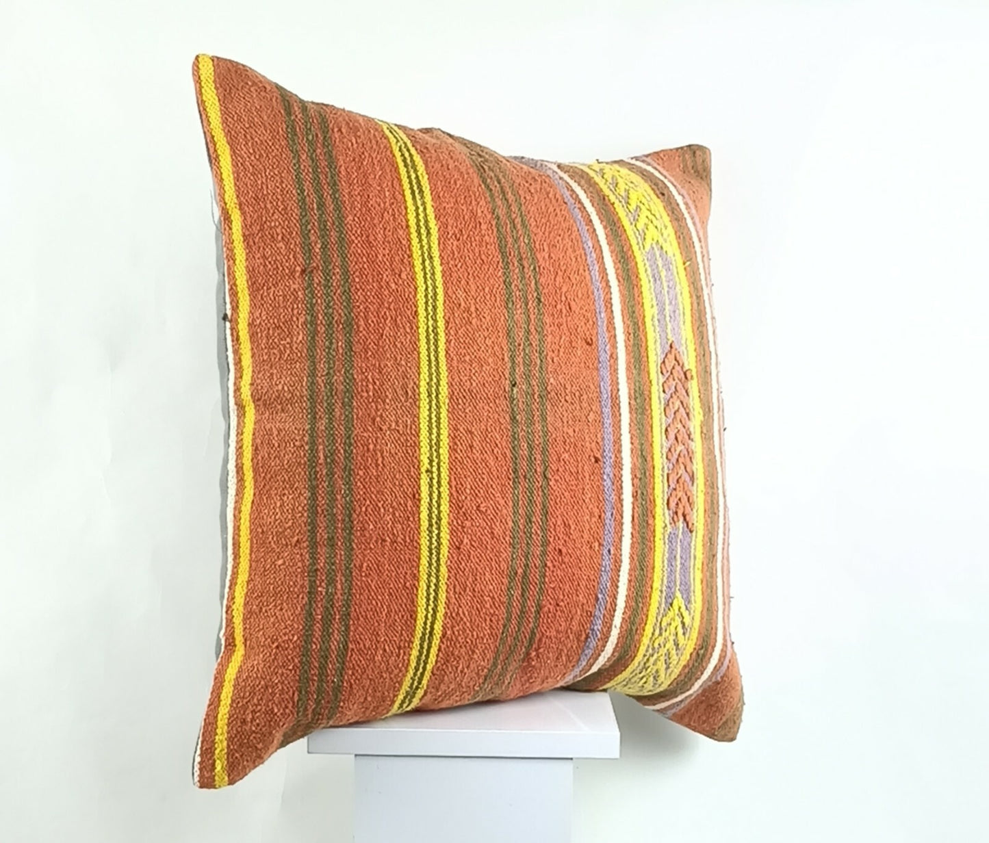 Kilim Pillow Cover 20x20 Home Decorative Handmade Ethnic Oushak Rug Pillow A1218