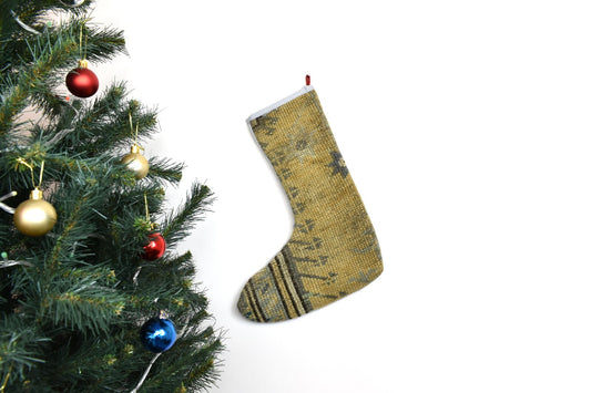 Kilim Christmas Stocking Vintage Rug Stocking Ethnic Decorative Xmas Socks S939