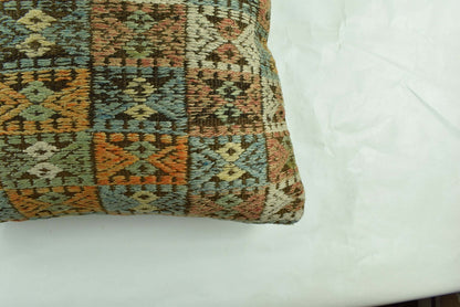 18"x18" Kilim Pillow Cover  Handmade Turkish Vintage Cushion Tribal Lumbar 2996