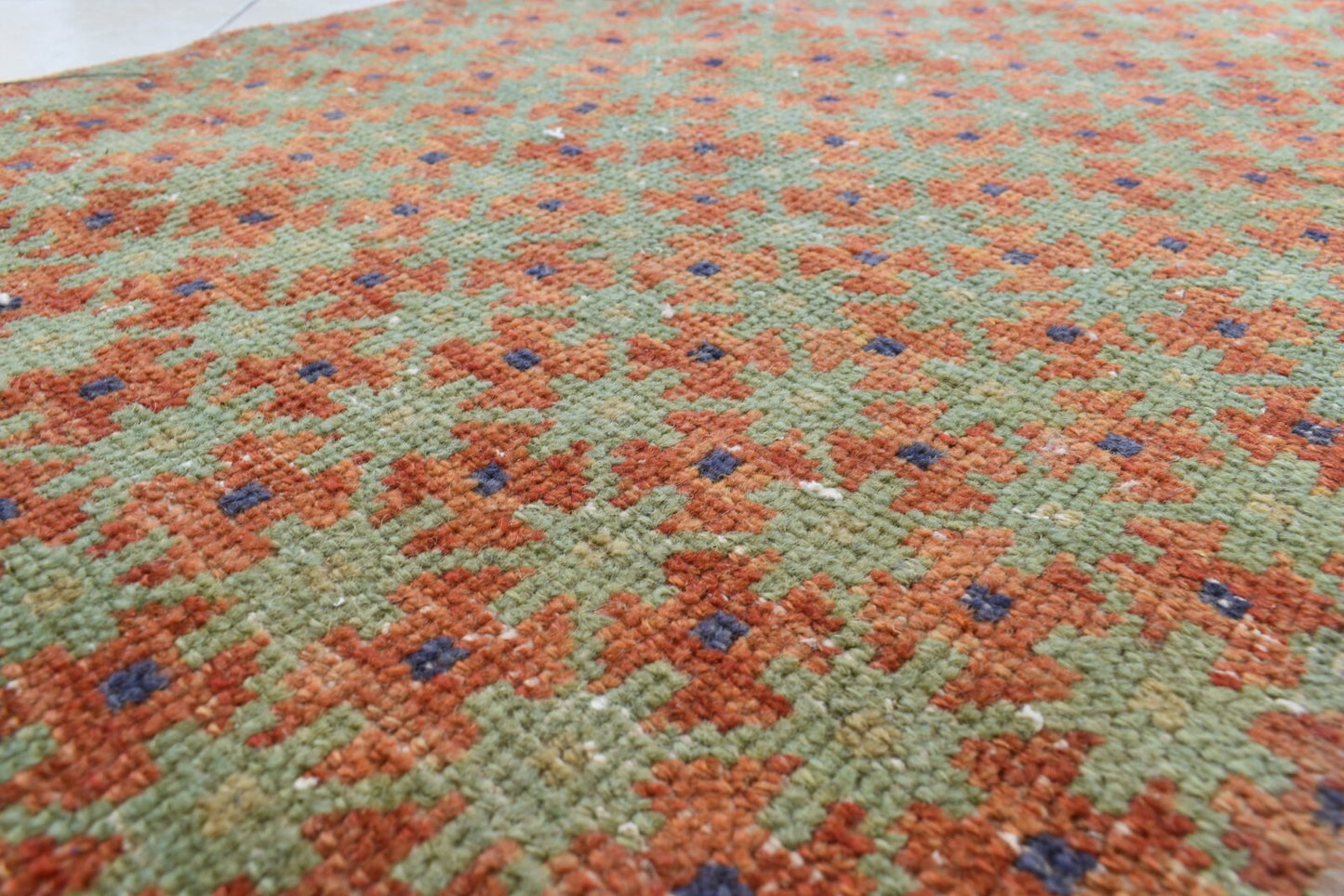 Small Turkish Runner 3.6x1.9 ft Vintage Runner Hallway Runner Handwoven Rug R36