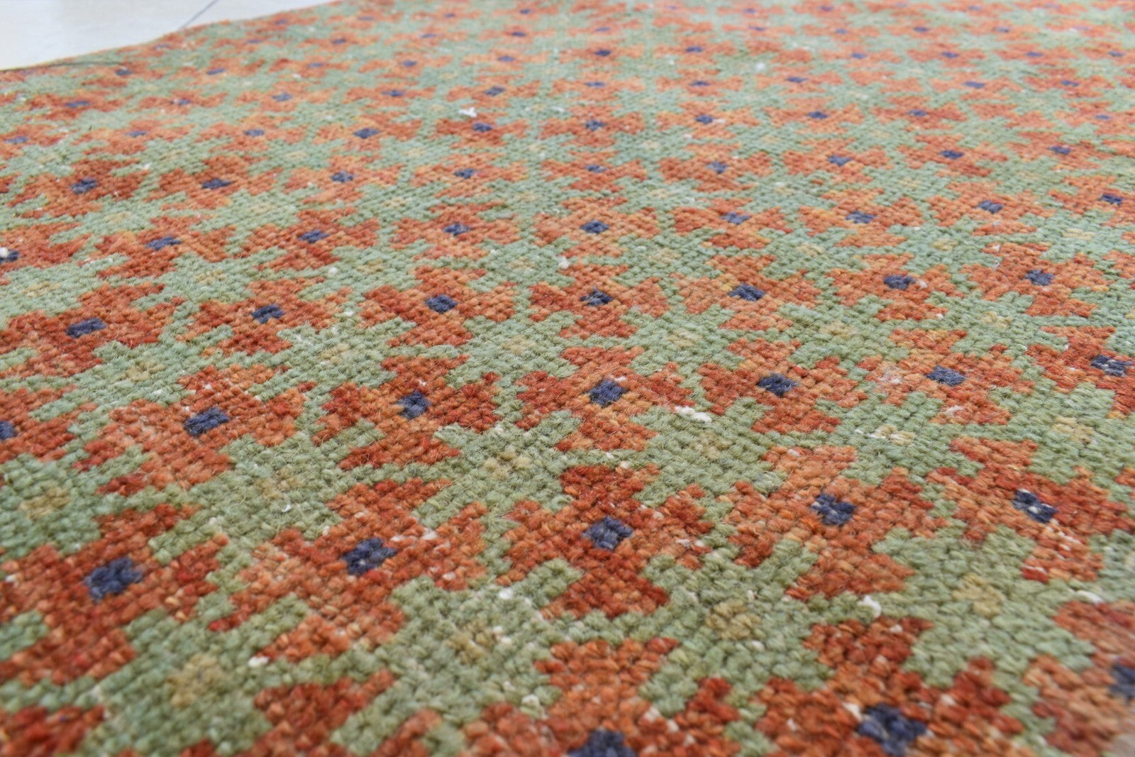 Small Turkish Runner 3.6x1.9 ft Vintage Runner Hallway Runner Handwoven Rug R36