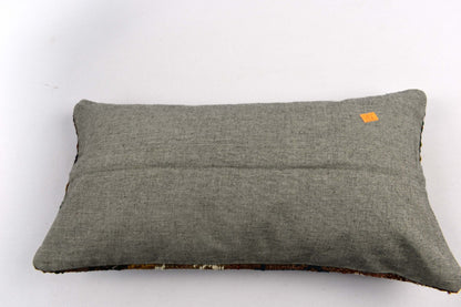 10x20 Kilim Lumbar Pillow Cover Vintage Ethnic Oushak Kilim Pillow Cover 4856
