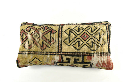 Kilim Lumbar Pillow Cover 10x20 Decorative Handmade Sofa Couch Cushion A2760