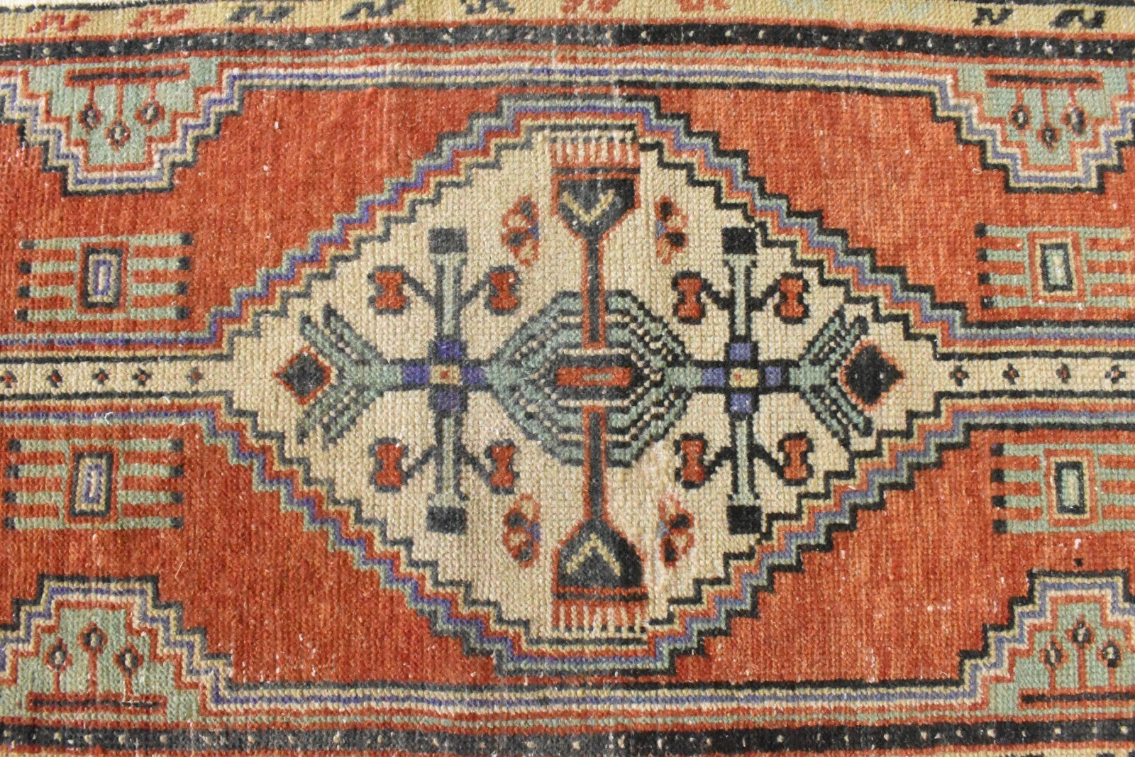 Oushak Small Rug 1.7 x 4.4 ft Handknotted Entryway Hallway Wool Runner C52
