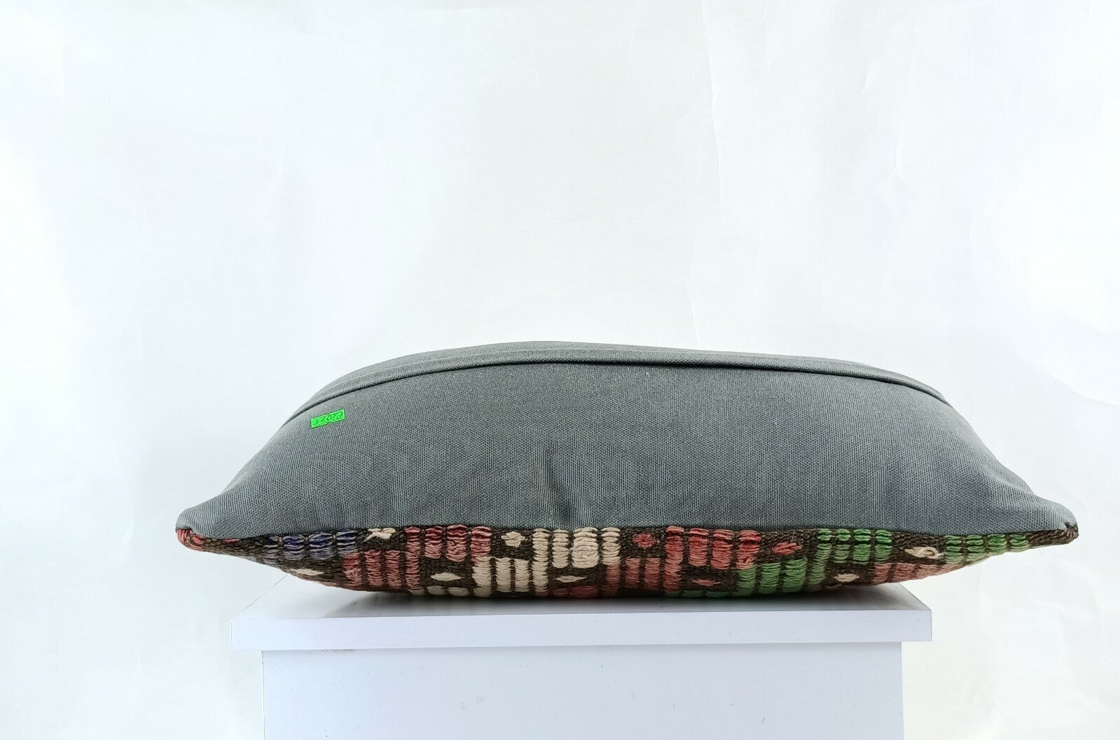 Kilim Pillow Cover 12x20 Handmade Turkish Rug Boho Ethnic Lumbar Cushion E1075