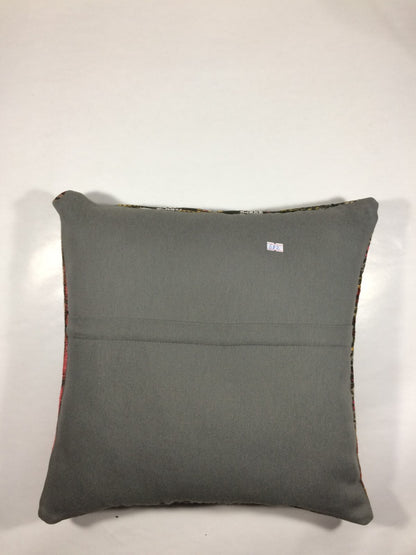 18"x18" Kilim Pillow Cover  Handmade Turkish Vintage Cushion Tribal Lumbar 682