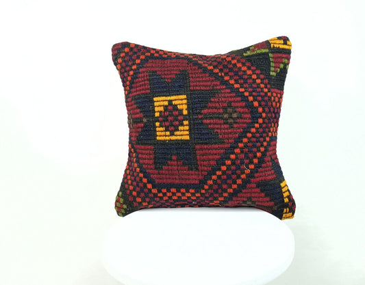 16x16 Ethnic Vintage Turkish Rug Pillow Cover Home Decorative Boho Cushion 1607