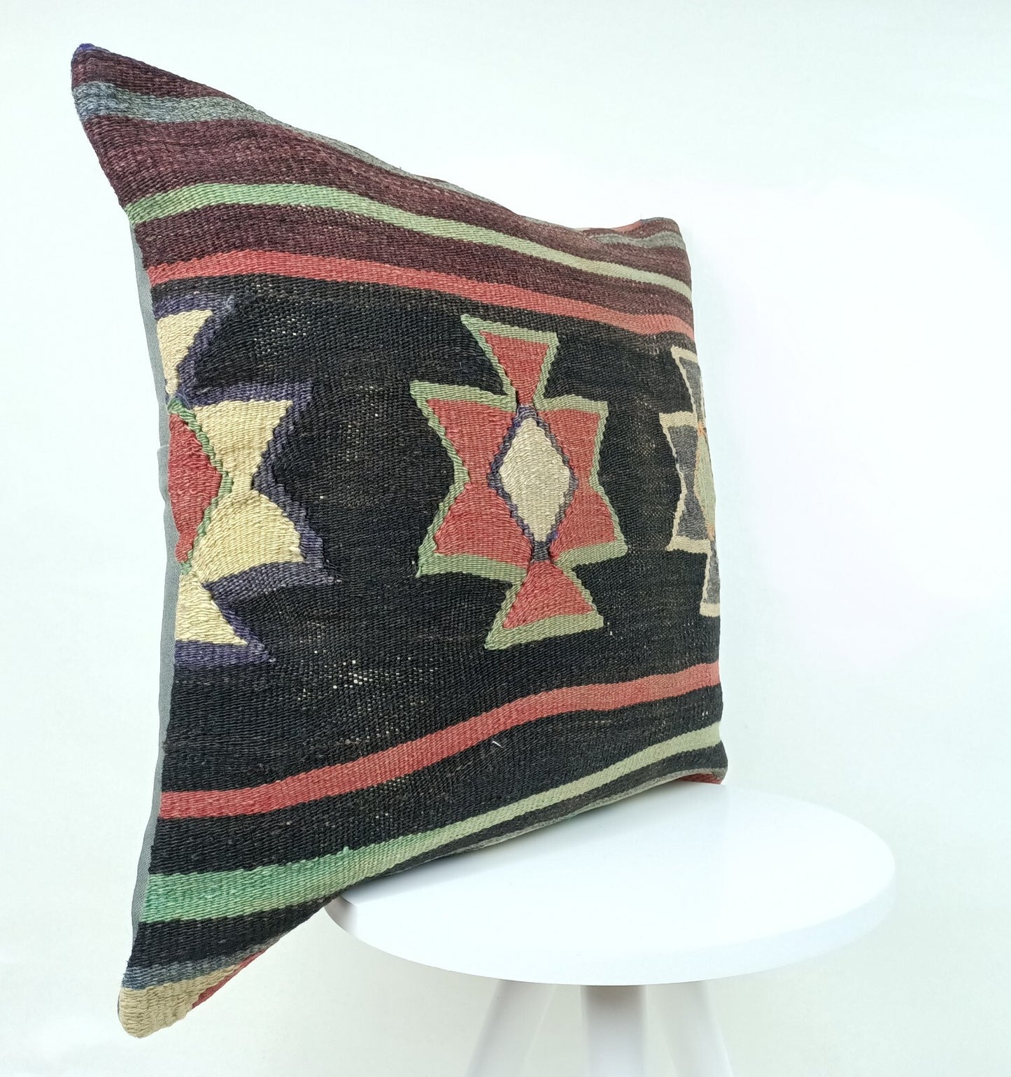 20x20 Kilim Pillow Cover Handmade Vintage Oushak Kilim Cushion Cover A360