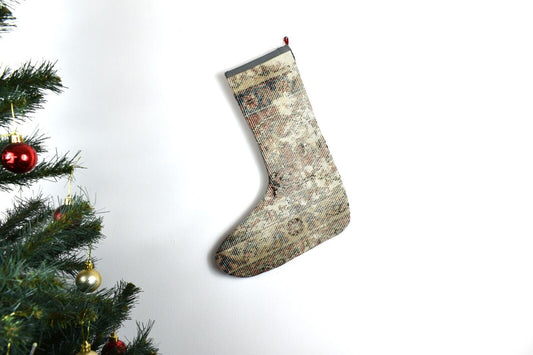 Kilim Christmas Stocking Vintage Rug Stocking Ethnic Decorative Xmas Socks S574