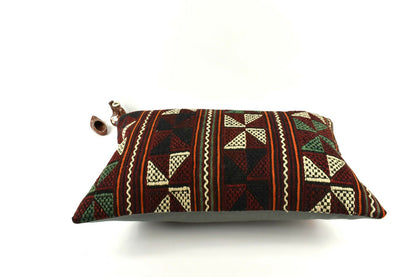 16x24 Kilim Pillow Cover Handmade Vintage Anatolian Lumbar Cushion Cover A2699