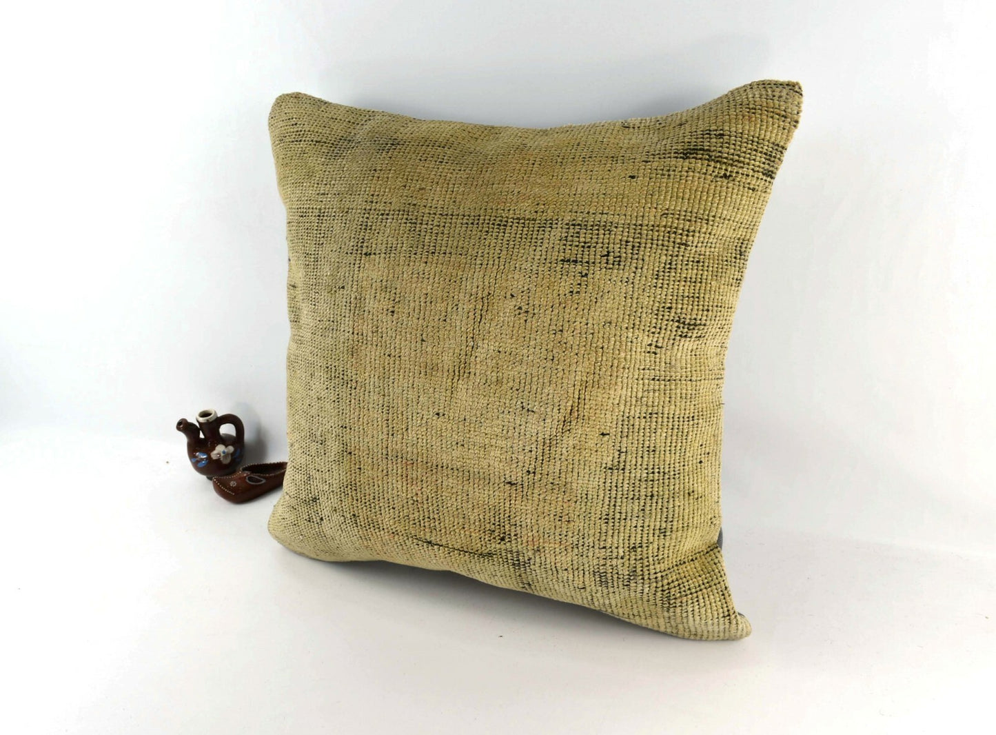 Oushak Kilim Pillow Cover 20x20 Handknotten Vintage Sofa Cushion Cover A3117