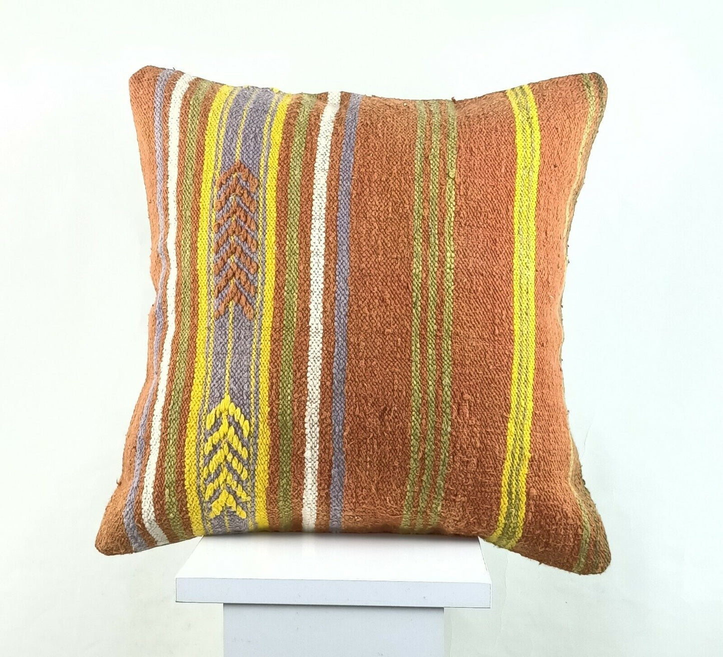 Kilim Pillow Cover 16x16 Oriental Traditional Handmade Bohemian Cushion A1174