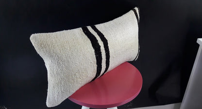 10x20 Kilim Lumbar Pillow Cover Vintage Ethnic Oushak Kilim Pillow Cover E1135