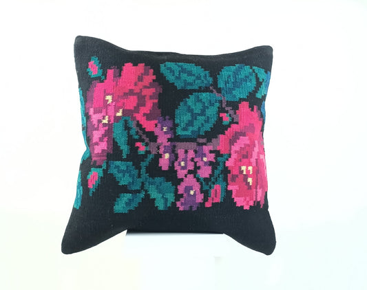 20x20 Kilim Pillow Cover Handmade Vintage Oushak Kilim Cushion Cover 2134