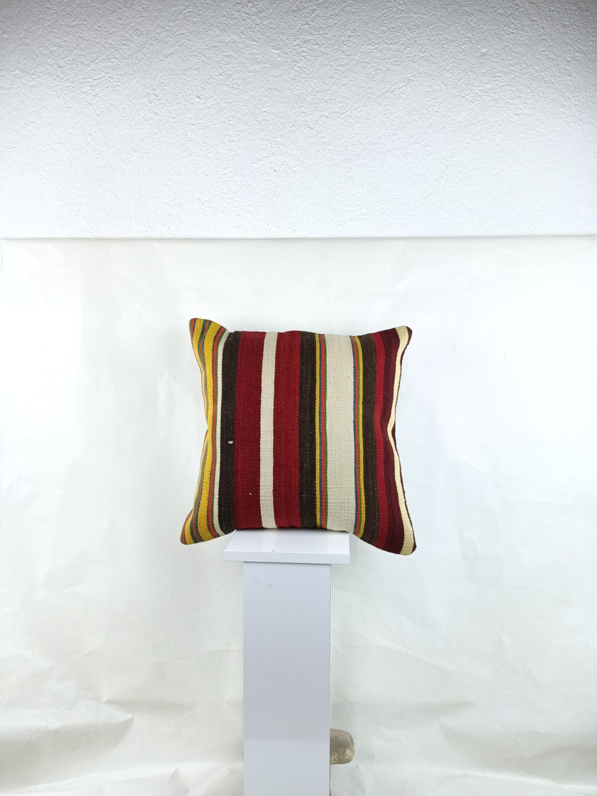 18"x18" Kilim Pillow Cover  Handmade Turkish Vintage Cushion Tribal Lumbar 2657