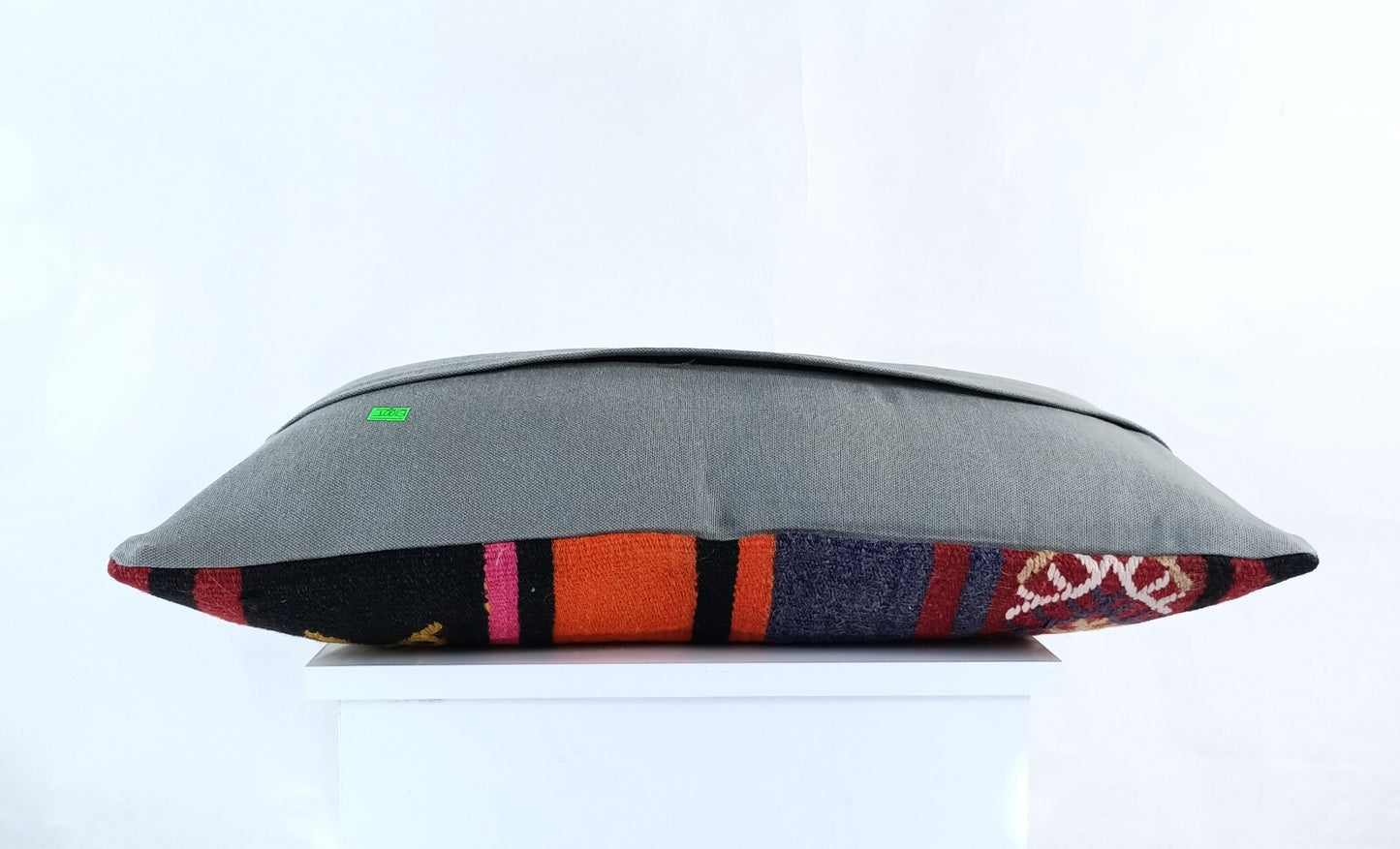 Handmade Turkish Kilim Pillow Cover 12x24 Ethnic Boho Sofa Lumbar Cushion E1005