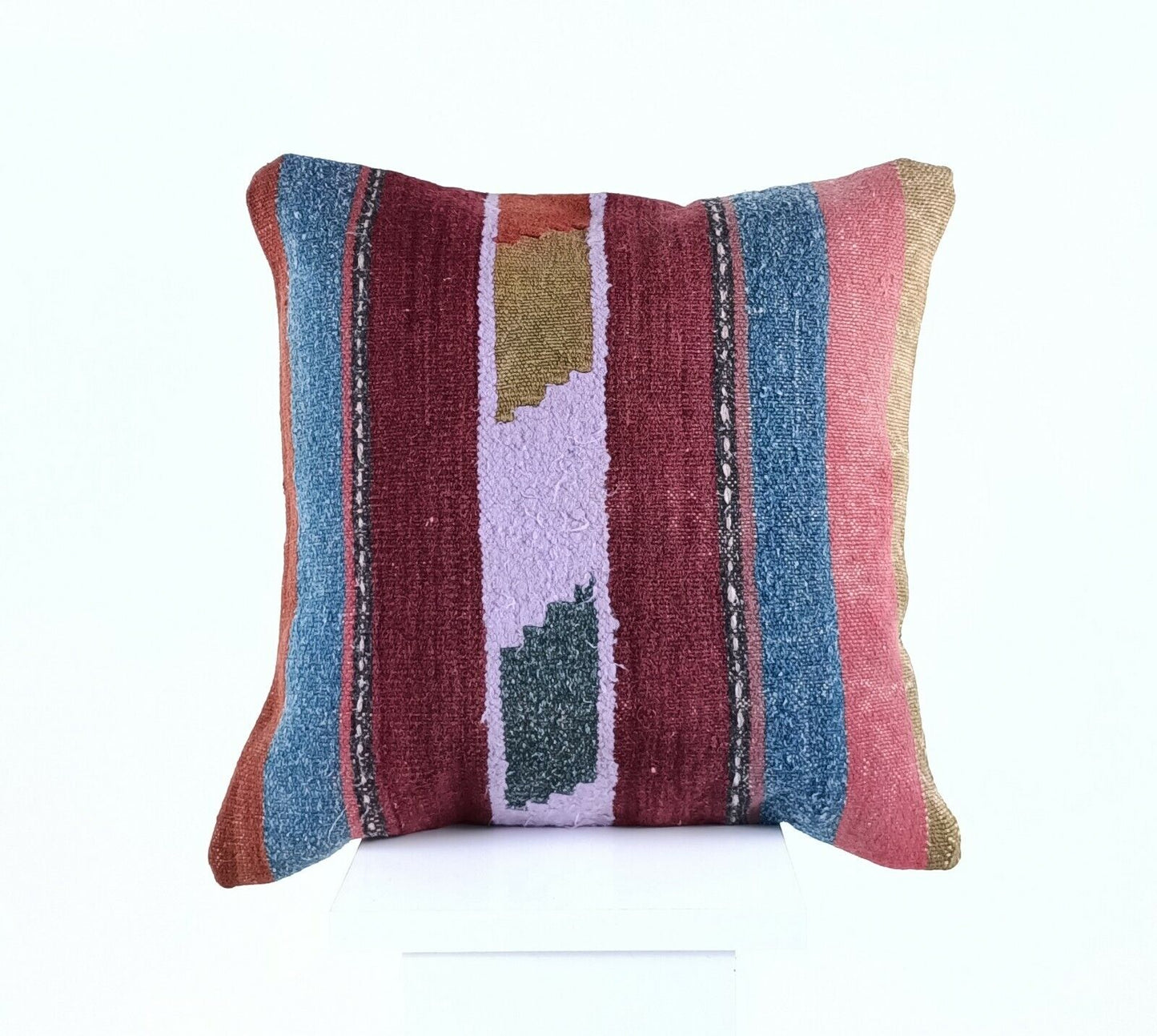 Oushak Kilim Pillow Cover 16x16 Handmade Rug Traditional Sofa Couch Cushion A571