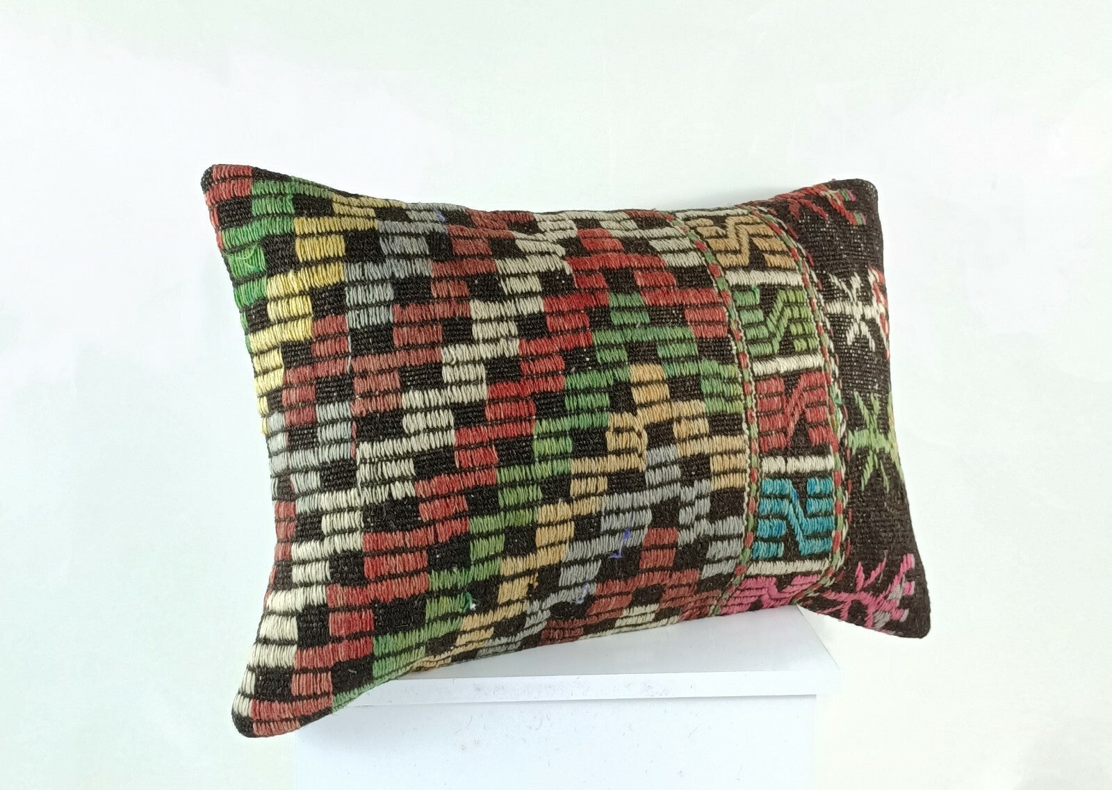 Home Decorative Handmade Throw Pillow Cover 16x24 Handmade Kilim Cushion E1240