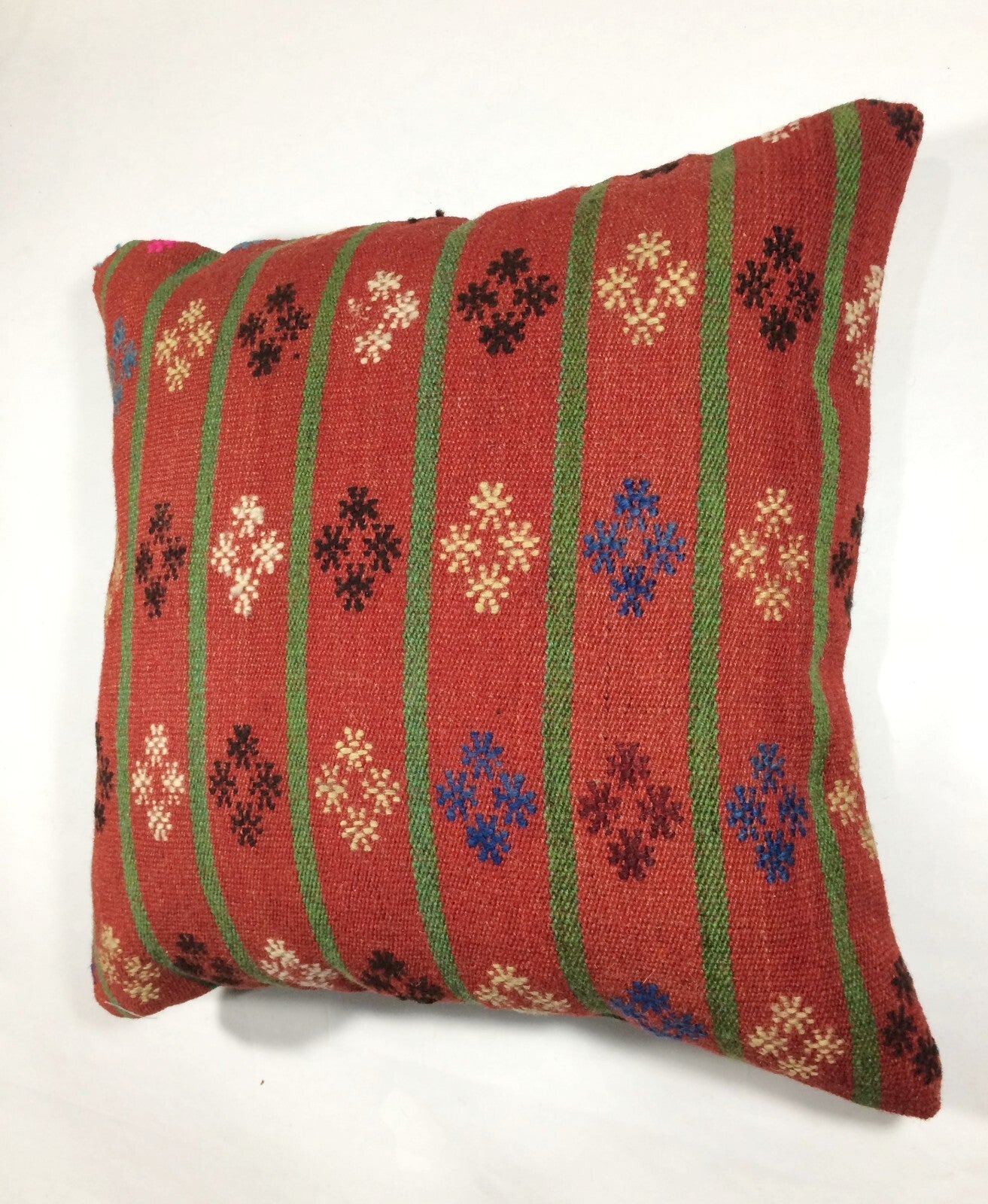 18"x18" Kilim Pillow Cover  Handmade Turkish Vintage Cushion Tribal Lumbar 219
