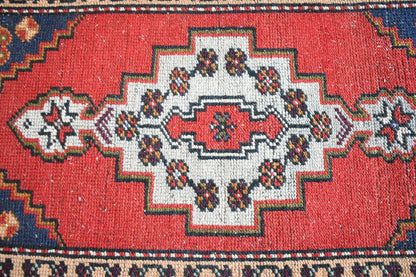  Oushak Runner 3.4x1.6 ft Vintage Turkish Runner Floor Runner Faded Runner Y26
